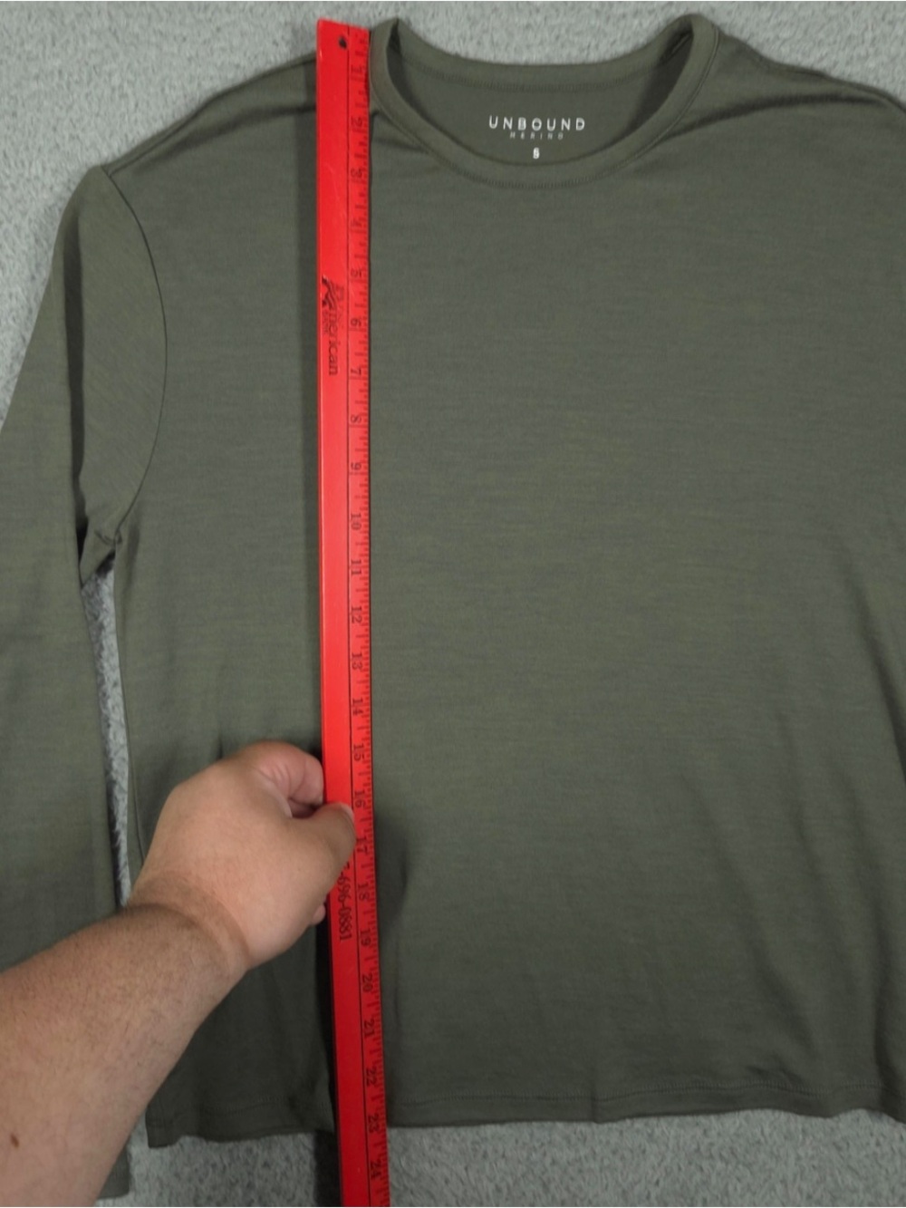 Women’s Long-Sleeve Crew Neck Shirt - Olive - Picture 5 of 7